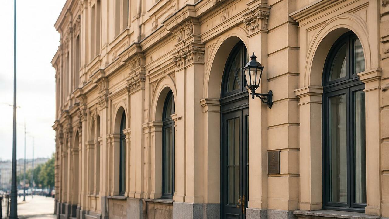 Завершение реставрации фасадов исторического зд...